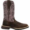 Rocky Rosemary Womens 11in Waterproof Western Boot, DARK BROWN, W, Size 8.5 RKW0422